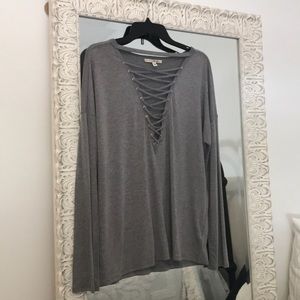 Strappy long sleeve shirt